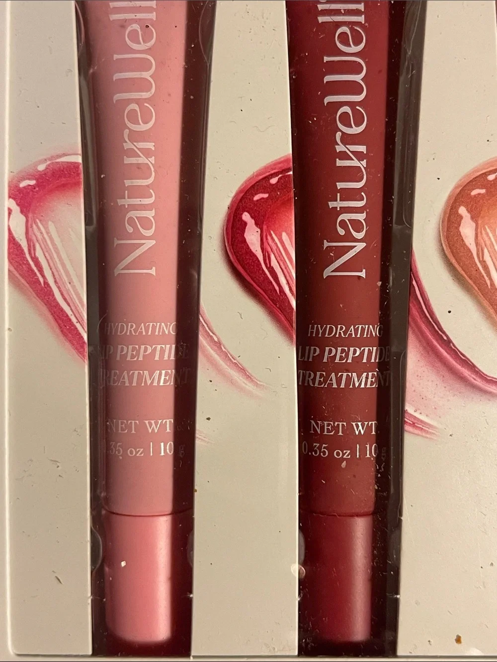 NatureWell Hydrating Lip Peptide Treatment - Pink, Red, Peach, Cocoa